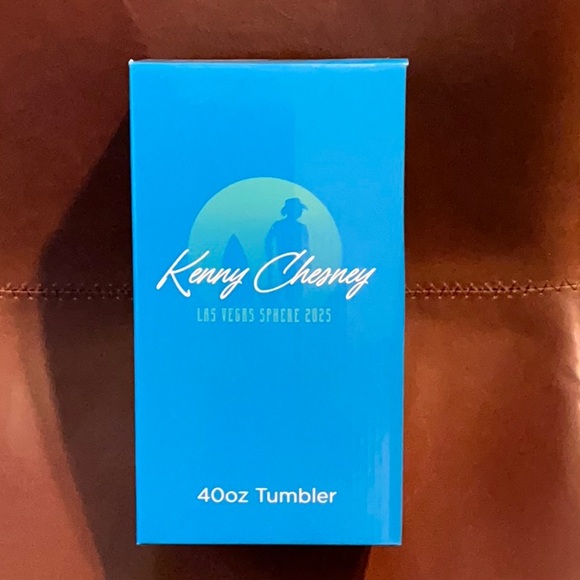 Kenny Chesney 40 oz Blue Tumbler with Lid and Straw - Picture 5 of 6